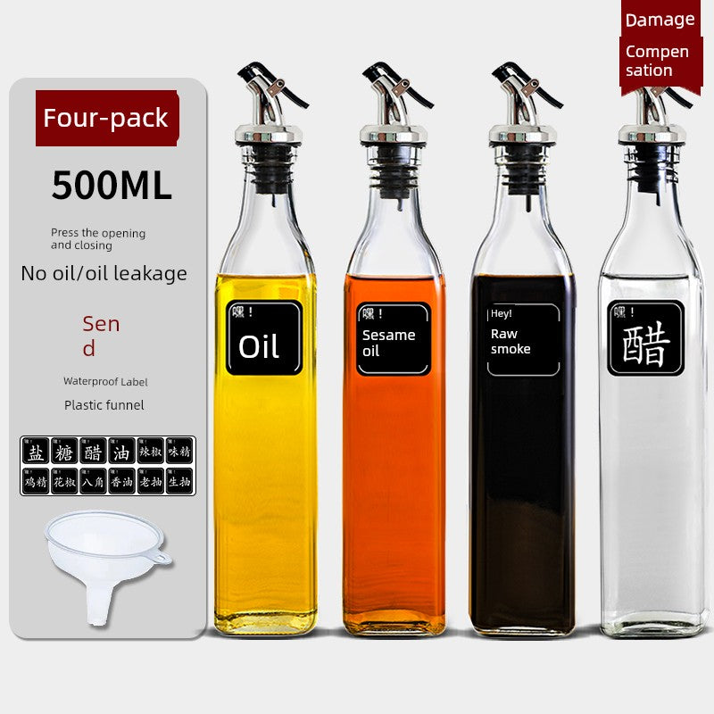 Automatic Opening Kitchen Glass Bottle Small Oil Pot