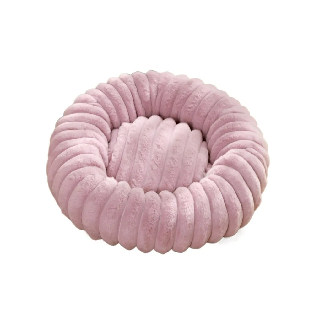 Pet Accessories Thickened Dog Warm Bed Soft Comfortable Donut Dog Bed Plush Dog Nests Round Pet Sleeping Bed Indoor