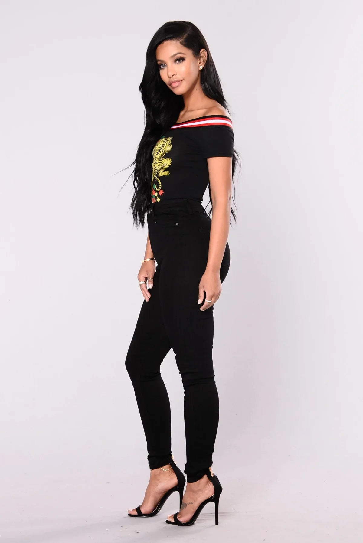 Women High Waist Stretch Hip Lift Denim Skinny Pants Jeans