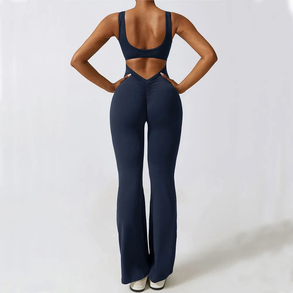 Gym Set For Women Training Yoga Suit Sportswear Women Sports Jumpsuit Fitness Rompers Stretch Push Up Workout Bodysuits