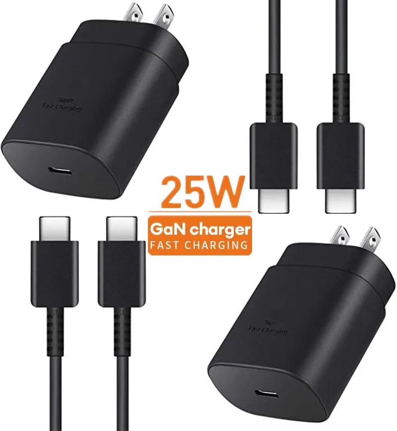 25W PD USB-C Chargerr adapter for Samsung note 10 note 20 S21 Type C power adapte For Samsung Charger