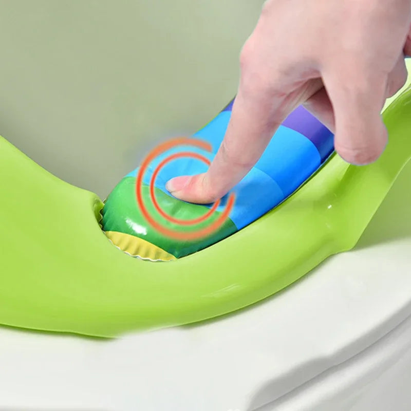 Kids Toilet Cover, Toddler Assisted Toilet Trainer, Upholstered Toilet, Handheld Thickened Comfort Cushion Potty