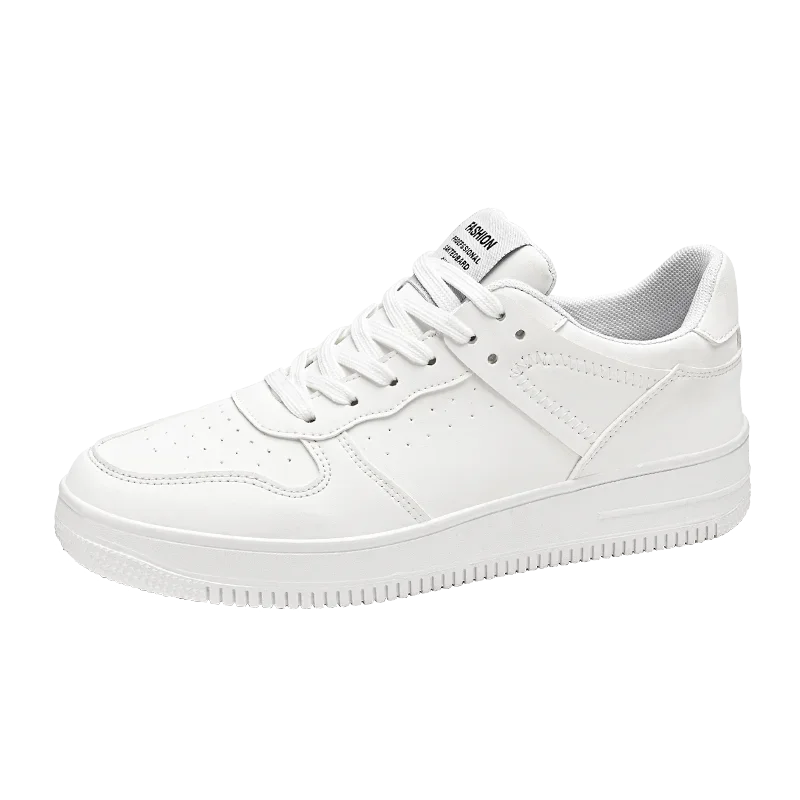 Men's Sneakers Casual Sports Shoes for Men Lightweight PU Leather Breathable Shoe Mens Flat White Tenis Shoes Zapatillas Hombre