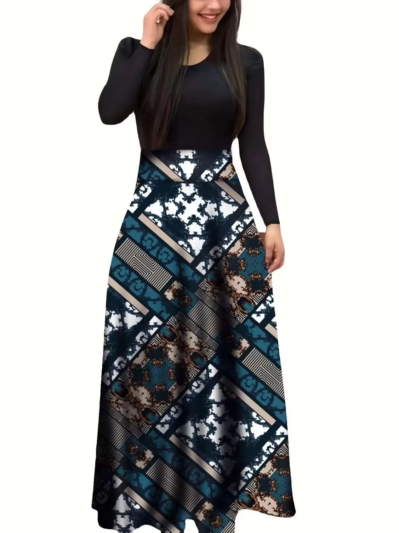 flower color matching dresses, long dresses, for women's