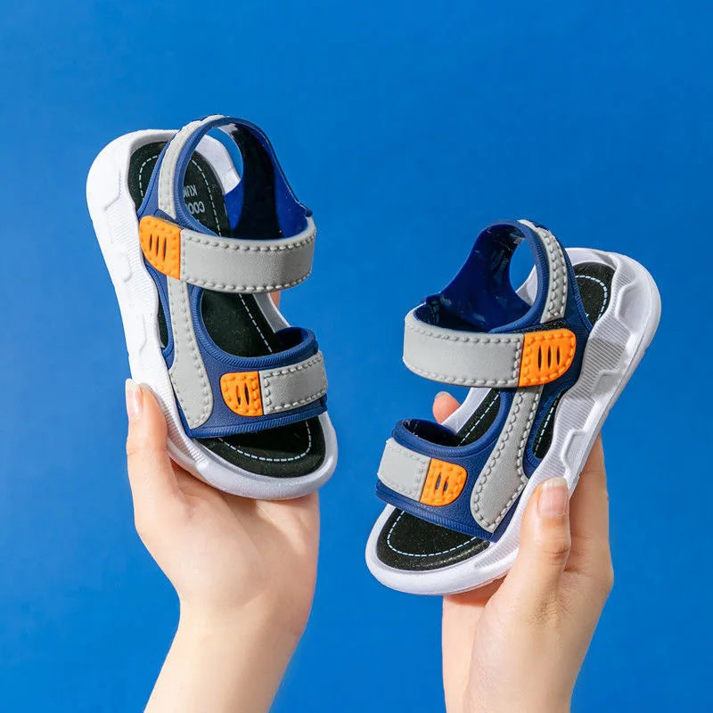 Boys and Girls Sandals Shoes Soft Soled Children Kids Baby Beach Shoe Swimming Shoe Outdoor Sandal Roman Slippers 21-35 Size