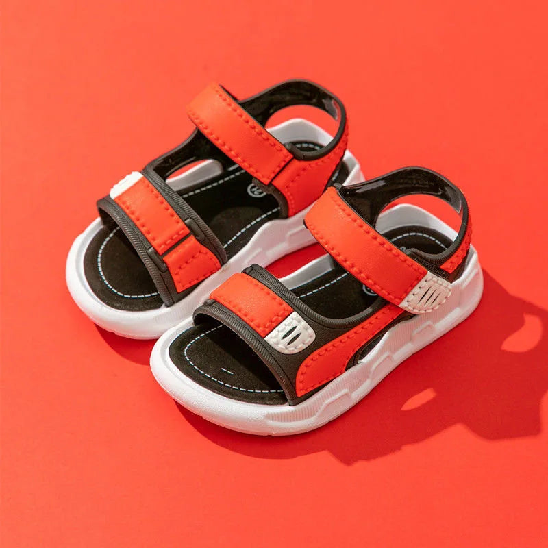 Boys and Girls Sandals Shoes Soft Soled Children Kids Baby Beach Shoe Swimming Shoe Outdoor Sandal Roman Slippers 21-35 Size
