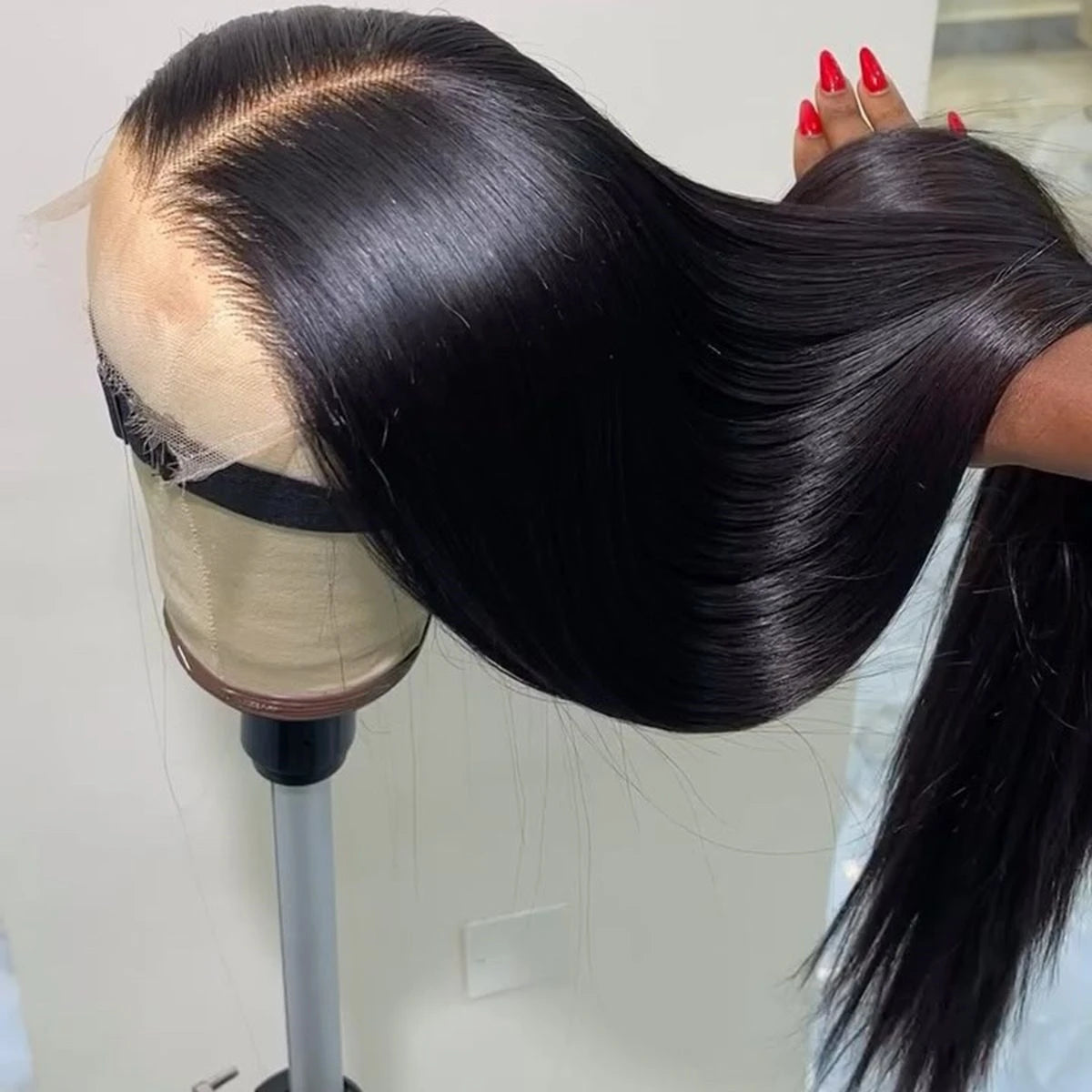 Straight 13x4 HD Lace Frontal Human Hair Wig Brazilian Glueless Human Hair Wig For Women 5x5 Lace Front Wig Pre Plucked 200% Density