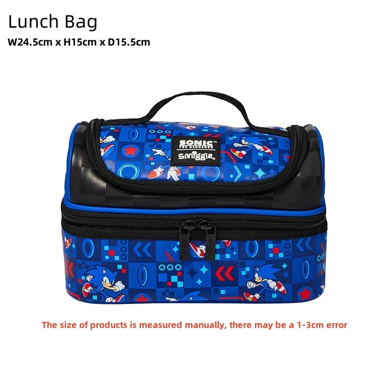 Australia Smiggle Sonic Backpack for Boys & Girls, Bookbag Sonic Schoolbag With Adjustable Shoulder Straps & Padded Back Children School Bag