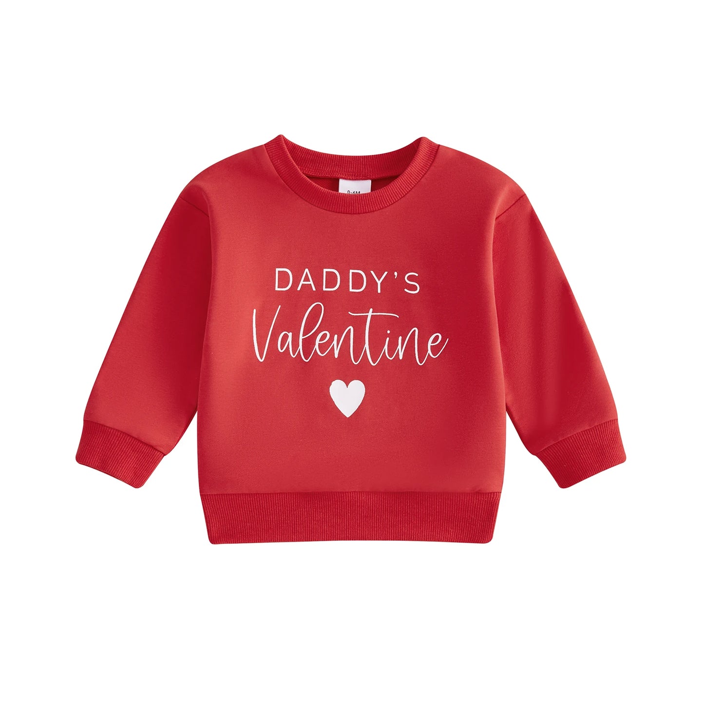 VISgogo Baby Casual Sweatshirt Long Sleeve Crew Neck Hoodie Letters Heart Print Valentine’s Day Clothes for Girls Boys