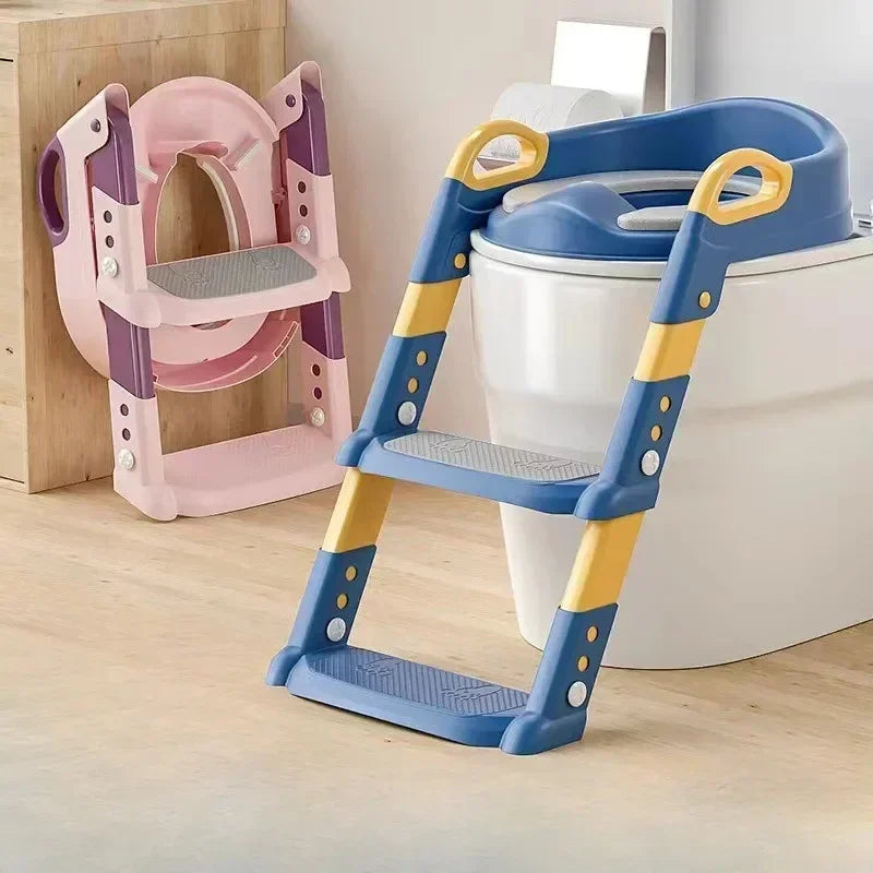 Children's Toilet Foldable Foot Stool Multi-functional Toilet Boy Girl Baby Toilet Training Potty Ladder for Kids Stepped