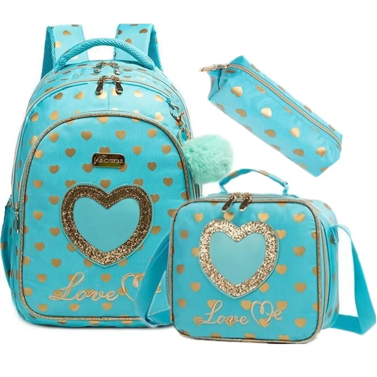 Children School Bags Kids Backpack Set in Primary Schoolbag for Teenager Girls Sequin Tower School Bags Waterproof Book Bags