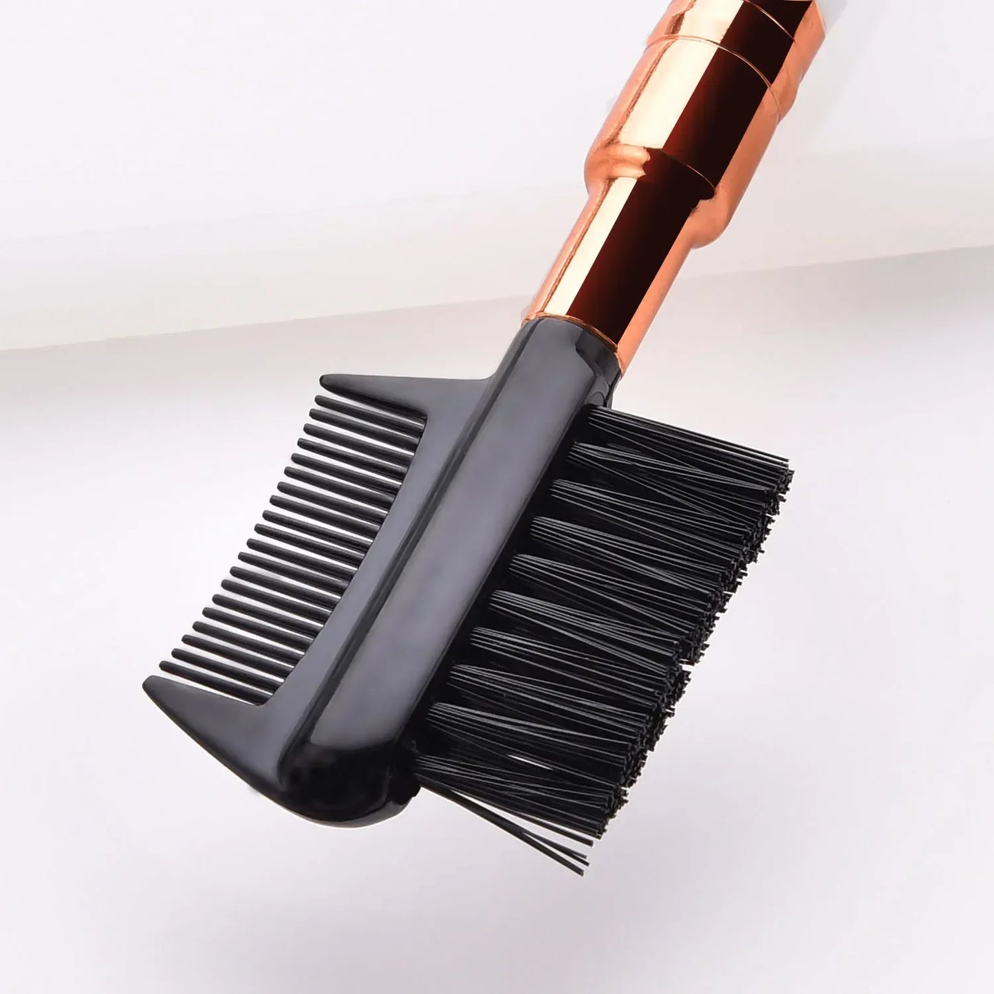 Double Ended Wood Handle Eyebrow Brush Eyelash Brush 2 In 1 Professional Makeup Brush Eyelash Spiral Diagonal Corner Brush