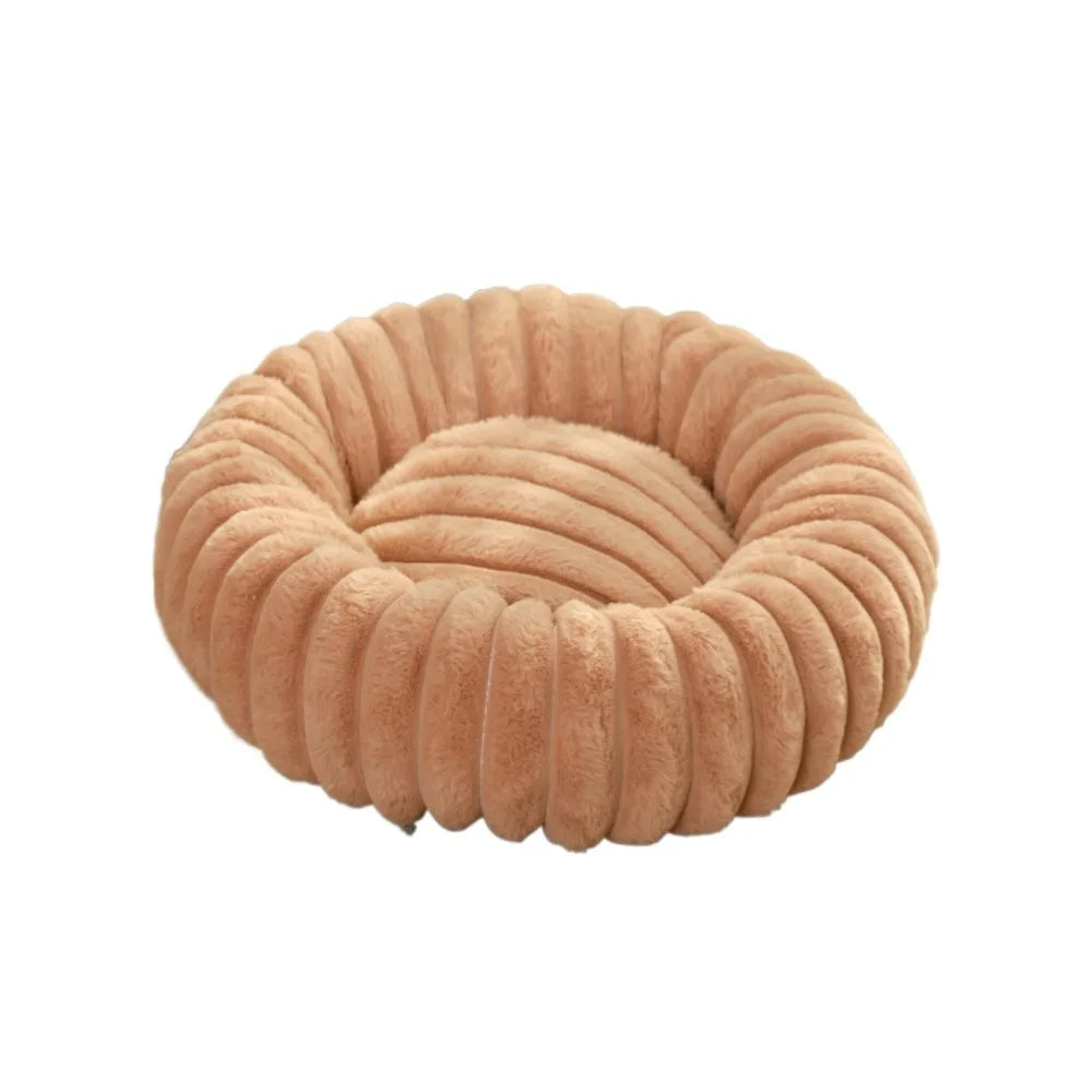 Pet Accessories Thickened Dog Warm Bed Soft Comfortable Donut Dog Bed Plush Dog Nests Round Pet Sleeping Bed Indoor