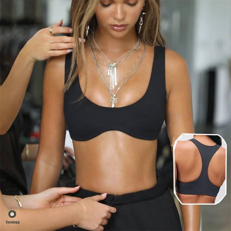 Sport Bra Vest Women Underwear Sportswear Quick-dry Jogging Fitness Top with Cups Ladies Gym Active Bra Yoga Wear XP12