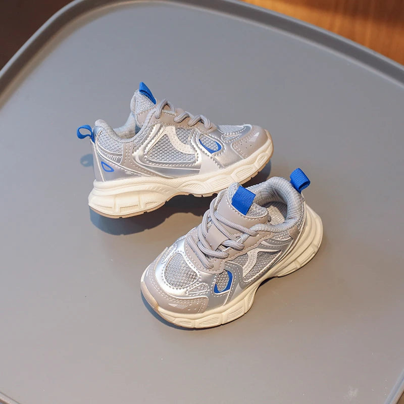Kids Shoes Color Matching Girls Sneakers Shoes for Boys Lace-up Breatheable