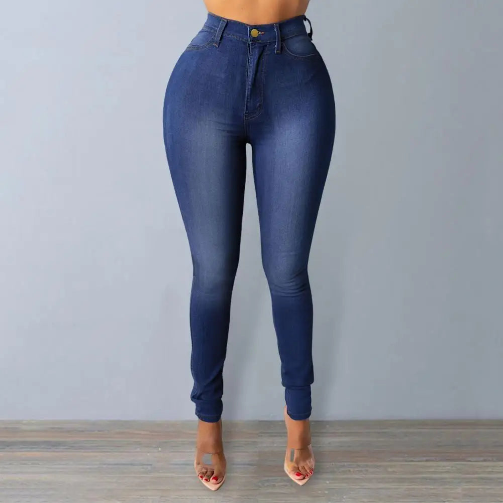 Women's classic High Waist Skinny Stretch Butt Lifting Jeans Slim Fit Denim Pants