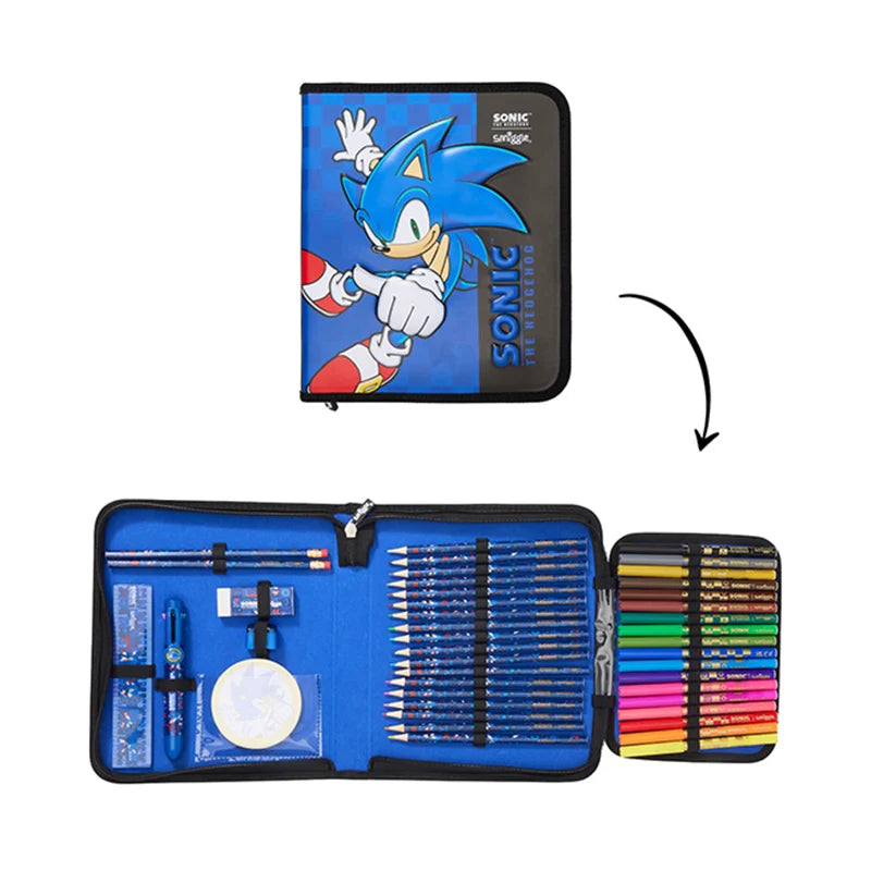 Australia Smiggle Sonic Backpack for Boys & Girls, Bookbag Sonic Schoolbag With Adjustable Shoulder Straps & Padded Back Children School Bag