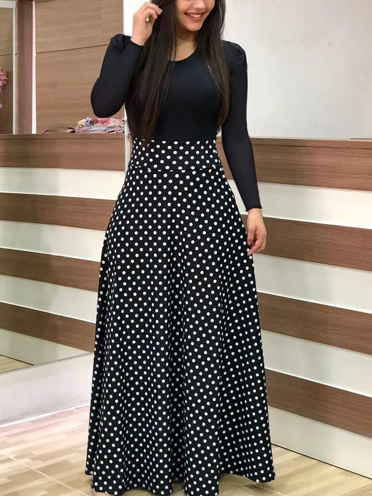 flower color matching dresses, long dresses, for women's