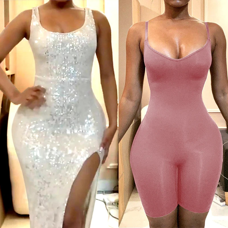 AfruliA Seamless Body Shaper Women Bodysuit Underwear Tummy Control Shapewear Slimming Waist Trainer Bodyshaper Jumpsuit Briefer