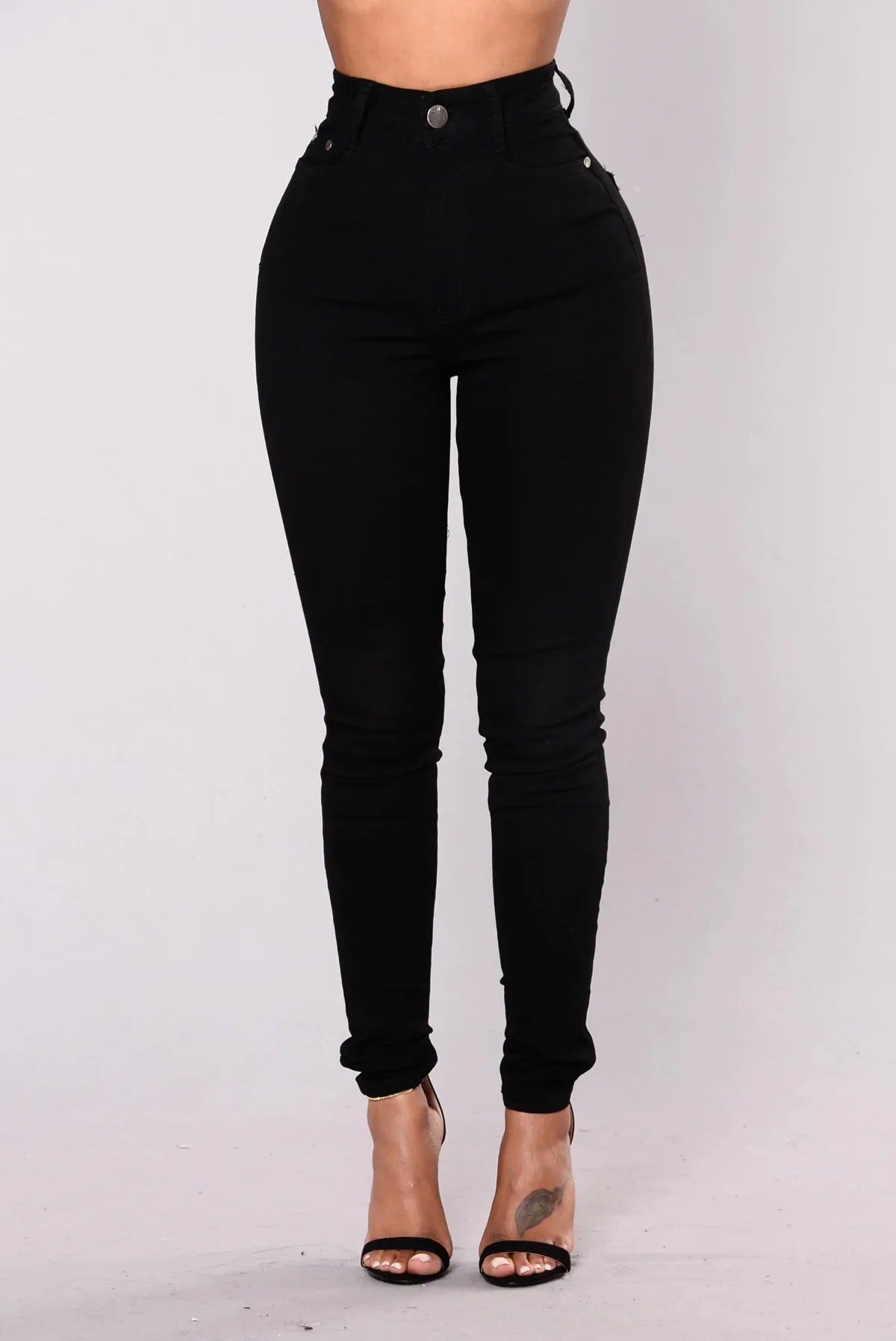 Women High Waist Stretch Hip Lift Denim Skinny Pants Jeans