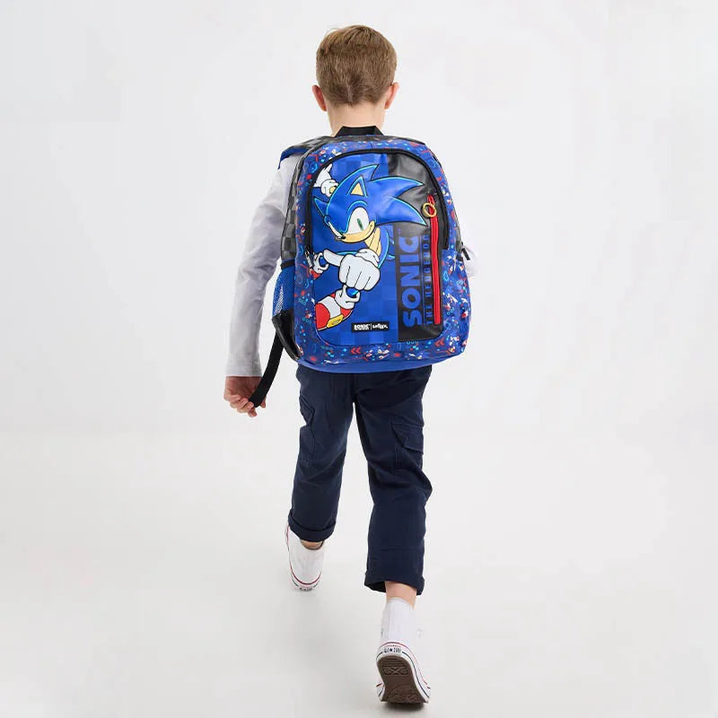 Australia Smiggle Sonic Backpack for Boys & Girls, Bookbag Sonic Schoolbag With Adjustable Shoulder Straps & Padded Back Children School Bag