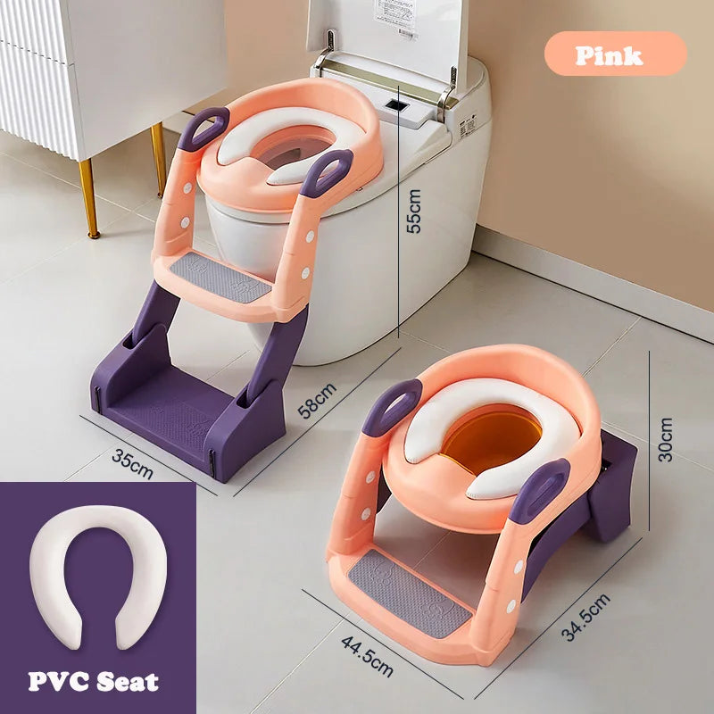 Portable Toilet Seat Children's Pot Foldable Potty Training Seat Step Stool Portable Potty Child Pot Bebe Toilett