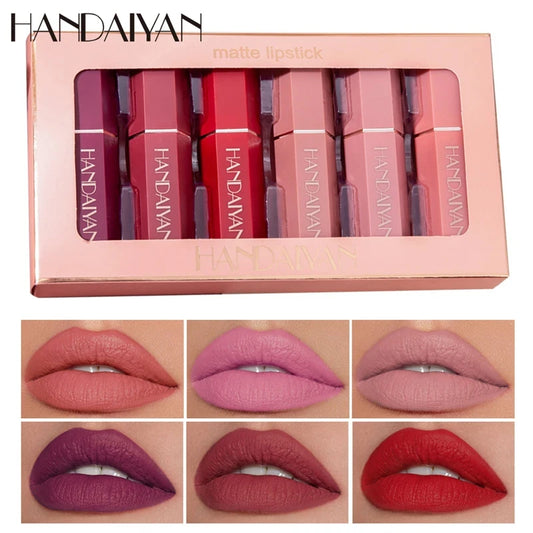 6Pcs/Box Velvet Matte Lipstick Kit Lips Nude Lip Stick