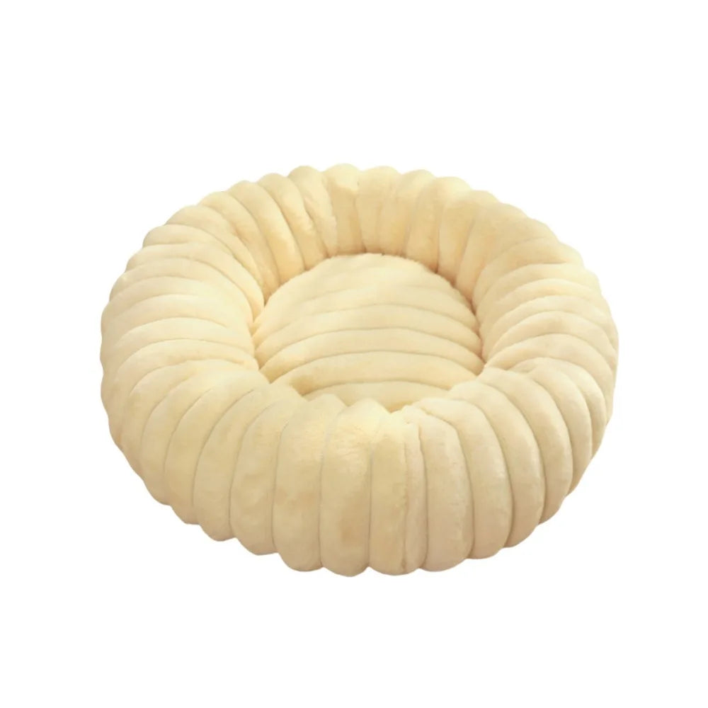 Pet Accessories Thickened Dog Warm Bed Soft Comfortable Donut Dog Bed Plush Dog Nests Round Pet Sleeping Bed Indoor