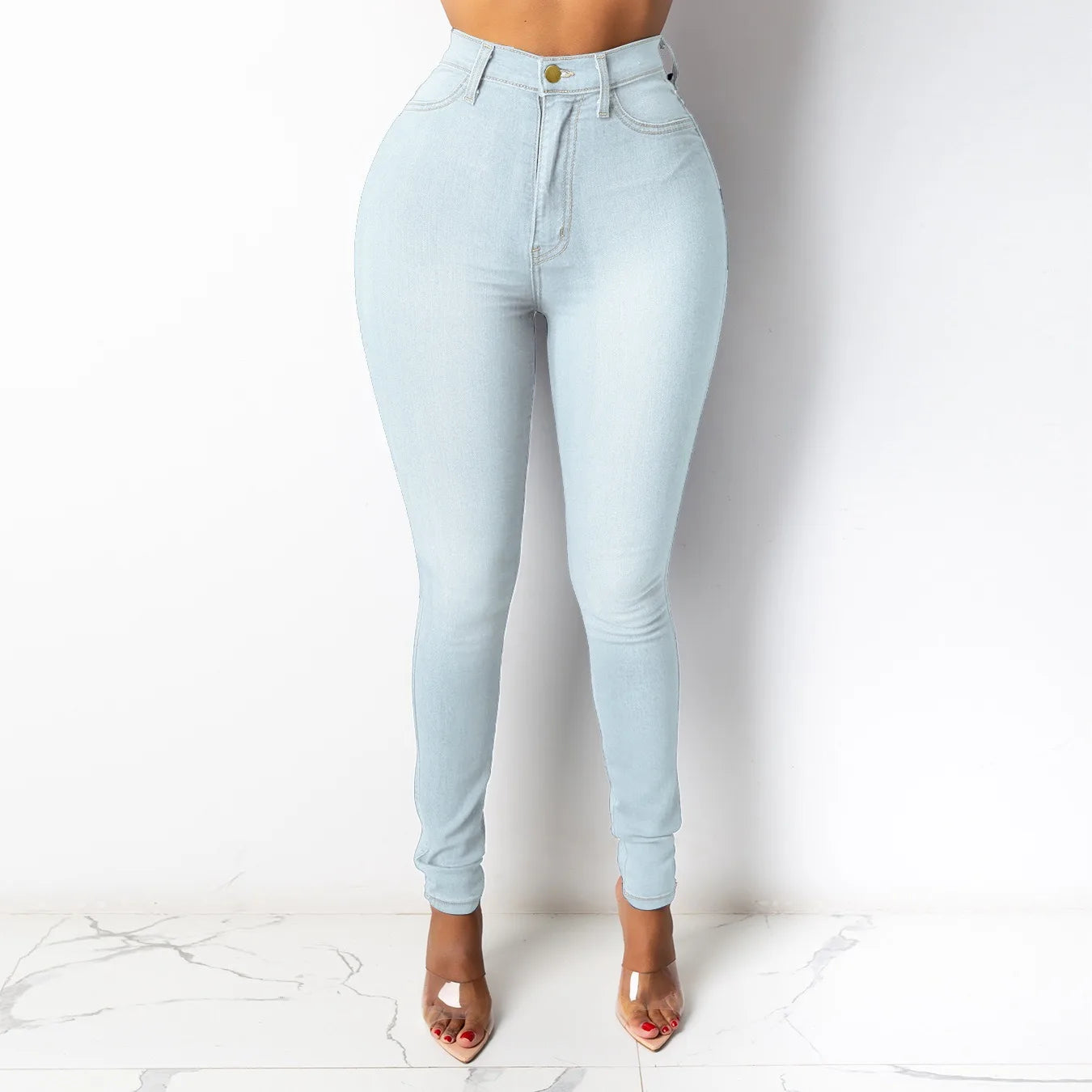 Classic Beauty Booty Lifter High Waist Skinny Jeans - Medium Blue Wash