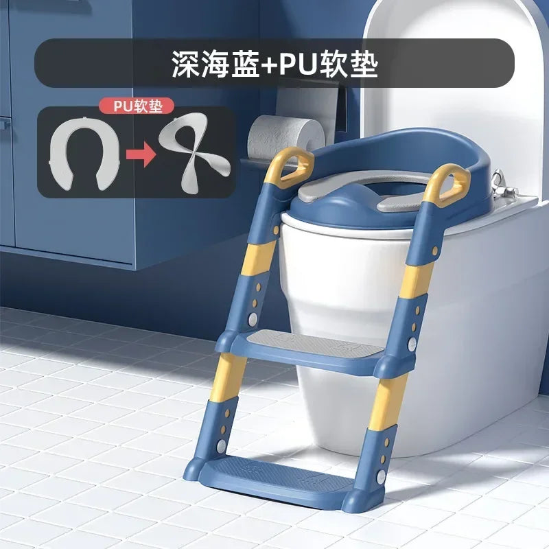 Children's Toilet Foldable Foot Stool Multi-functional Toilet Boy Girl Baby Toilet Training Potty Ladder for Kids Stepped
