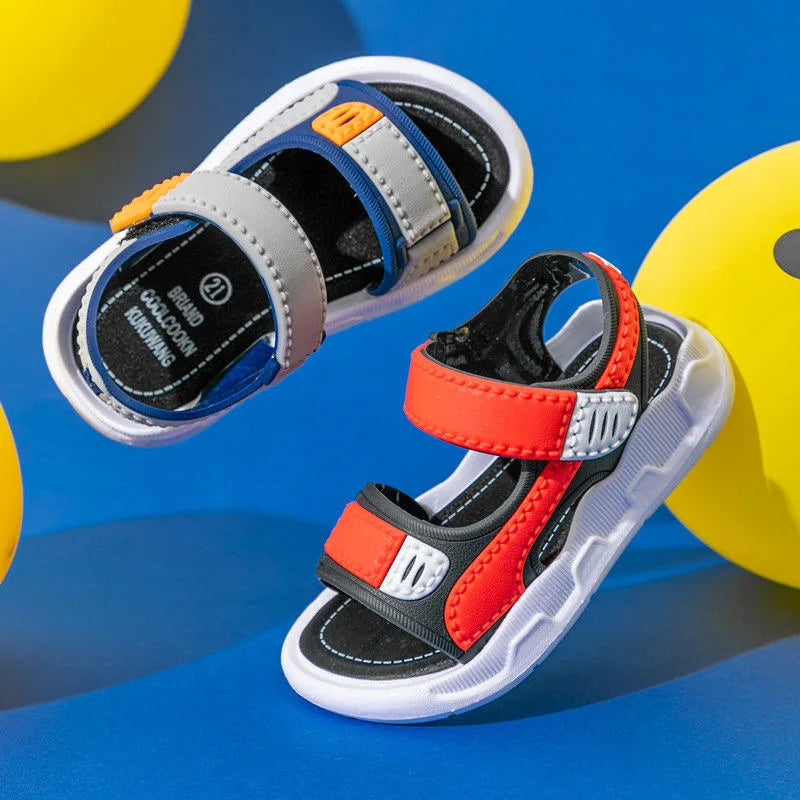 Boys and Girls Sandals Shoes Soft Soled Children Kids Baby Beach Shoe Swimming Shoe Outdoor Sandal Roman Slippers 21-35 Size