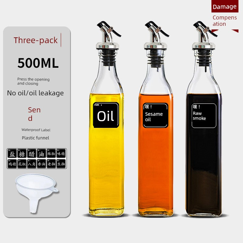 Automatic Opening Kitchen Glass Bottle Small Oil Pot