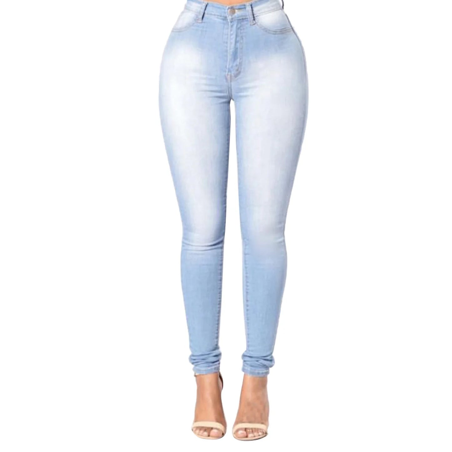 Women's classic High Waist Skinny Stretch Butt Lifting Jeans Slim Fit Denim Pants