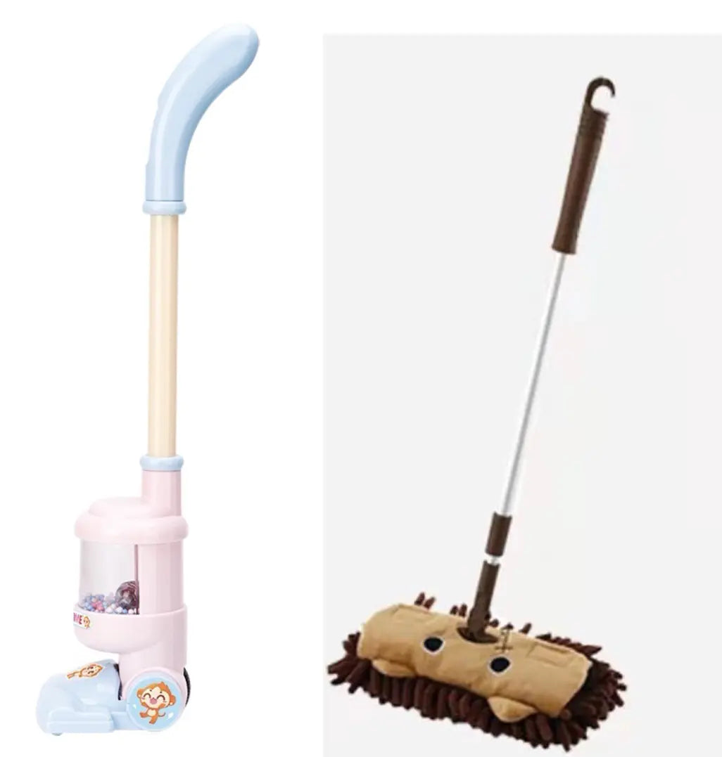 3-Piece Mop Set with Duck Broom and Dustpan for Kids