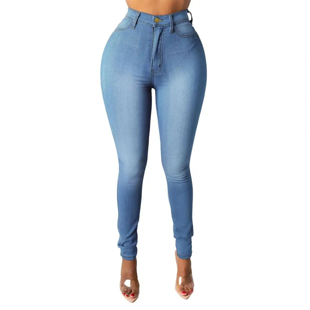 Women's classic High Waist Skinny Stretch Butt Lifting Jeans Slim Fit Denim Pants
