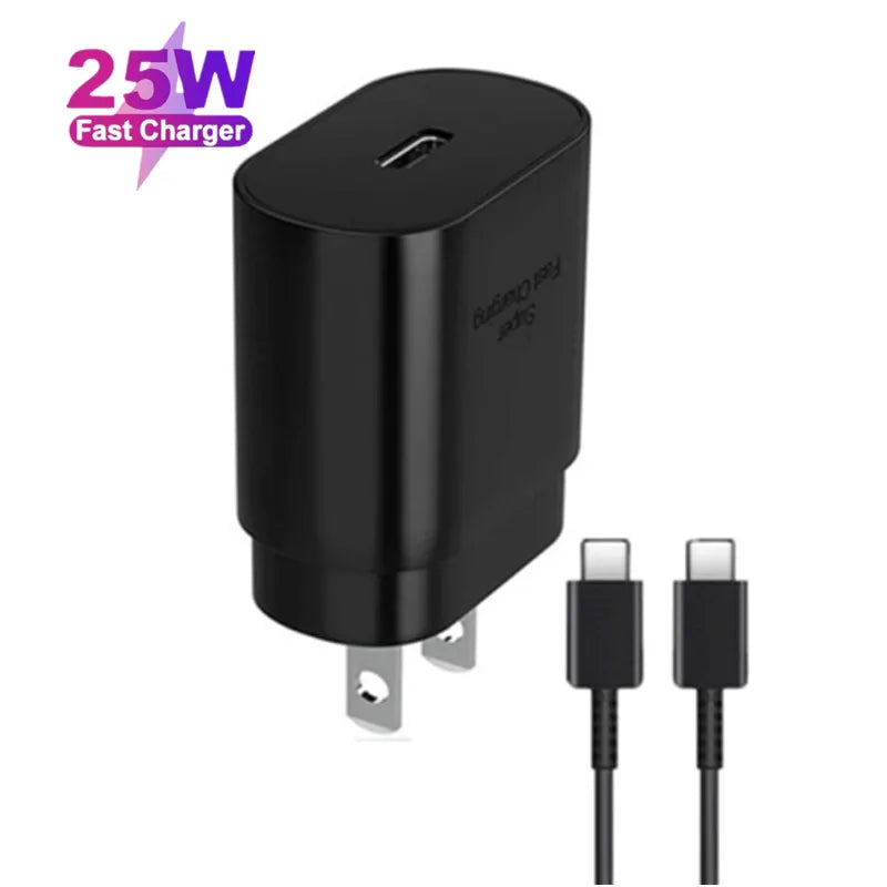 25W PD USB-C Chargerr adapter for Samsung note 10 note 20 S21 Type C power adapte For Samsung Charger