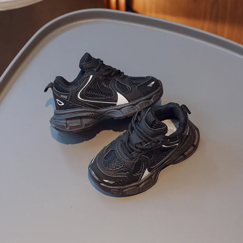 Kids Shoes Color Matching Girls Sneakers Shoes for Boys Lace-up Breatheable