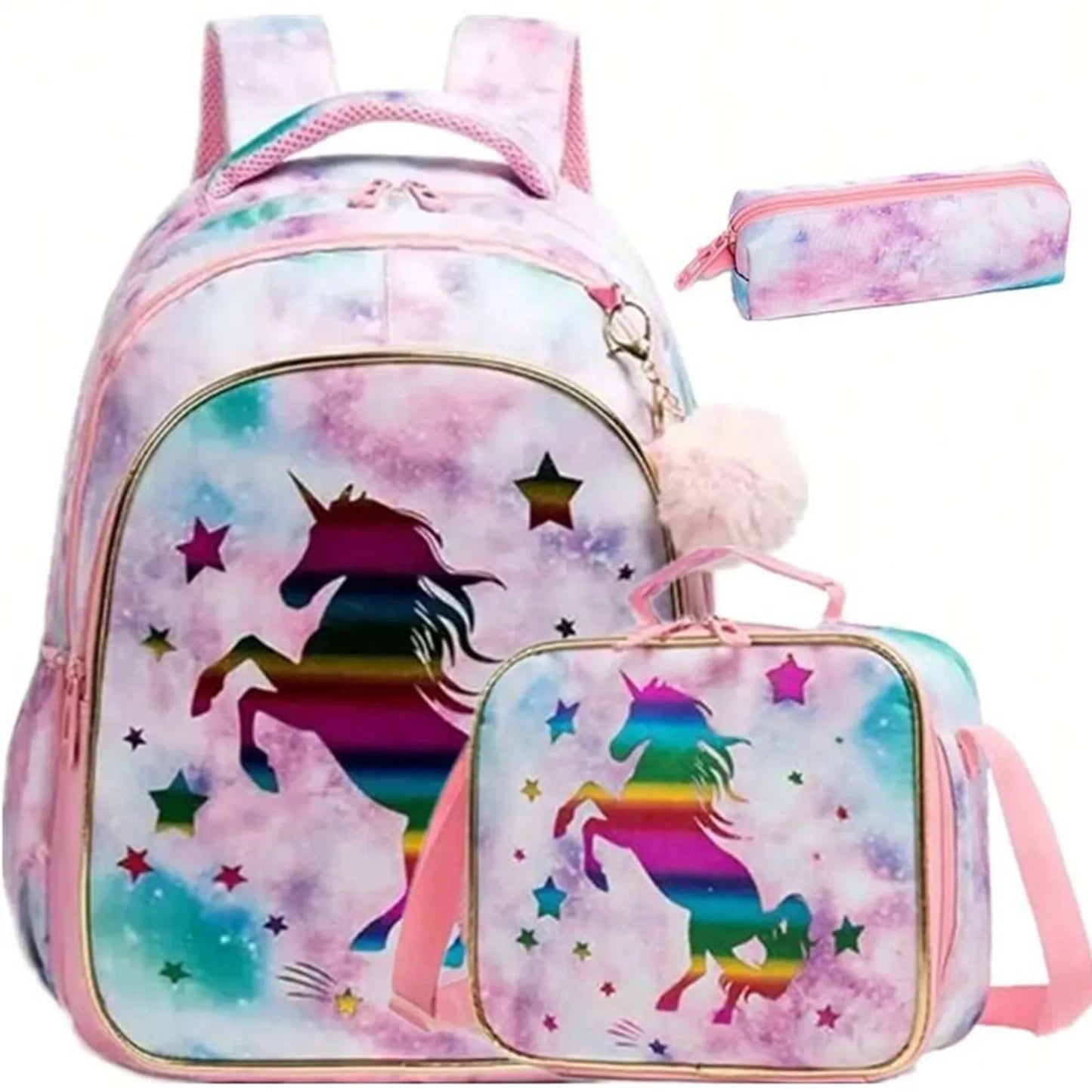 Children School Bags Kids Backpack Set in Primary Schoolbag for Teenager Girls Sequin Tower School Bags Waterproof Book Bags