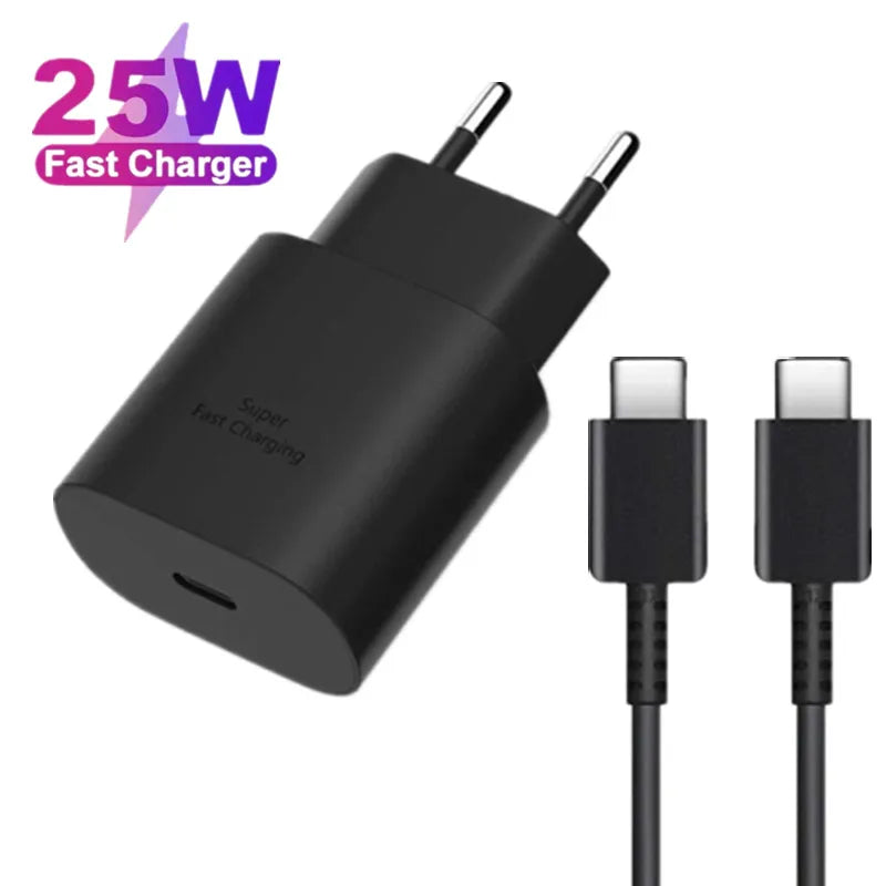 25W PD USB-C Chargerr adapter for Samsung note 10 note 20 S21 Type C power adapte For Samsung Charger