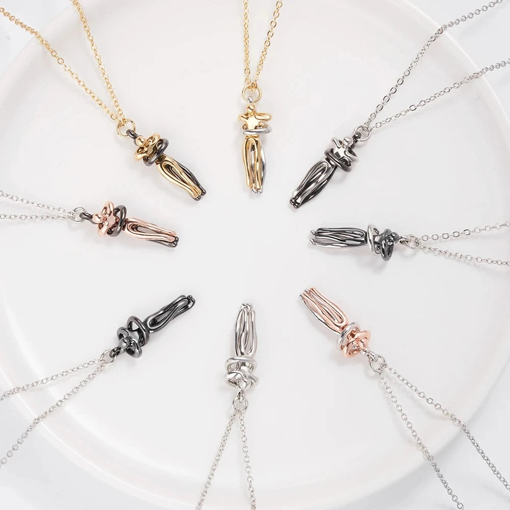 Fashion Hugging Necklace Jewelry Choker Hug Pendant Chain Men Necklaces For Lover Couple women Gift