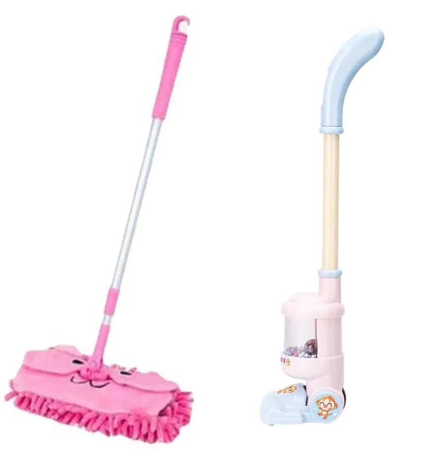 3-Piece Mop Set with Duck Broom and Dustpan for Kids