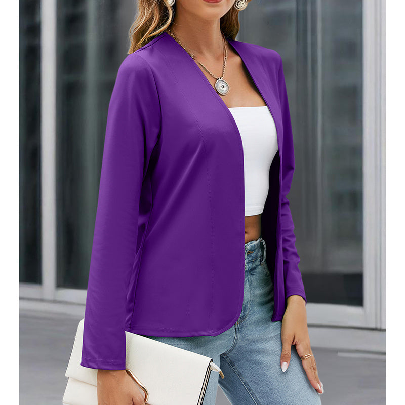 Women Plus Size Casual Blazer Open Front Long Sleeve Work Office Cardigan Jackets
