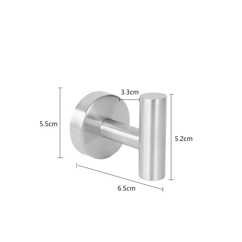 304 Stainless Steel No-Drill Hook for Bathroom & Kitchen