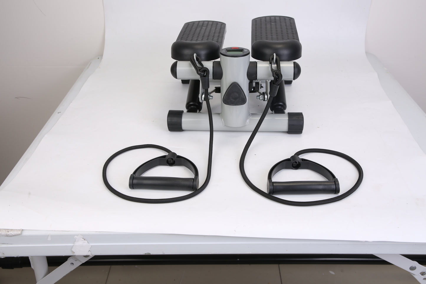 Stepper For Exercise Mini Fitness Stepper With 2 Resistance Bands LCD Monitor Max 330.7LBS Load Stair Stepper Quiet Stepper