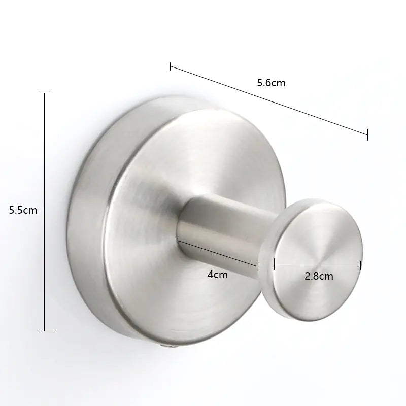 304 Stainless Steel No-Drill Hook for Bathroom & Kitchen