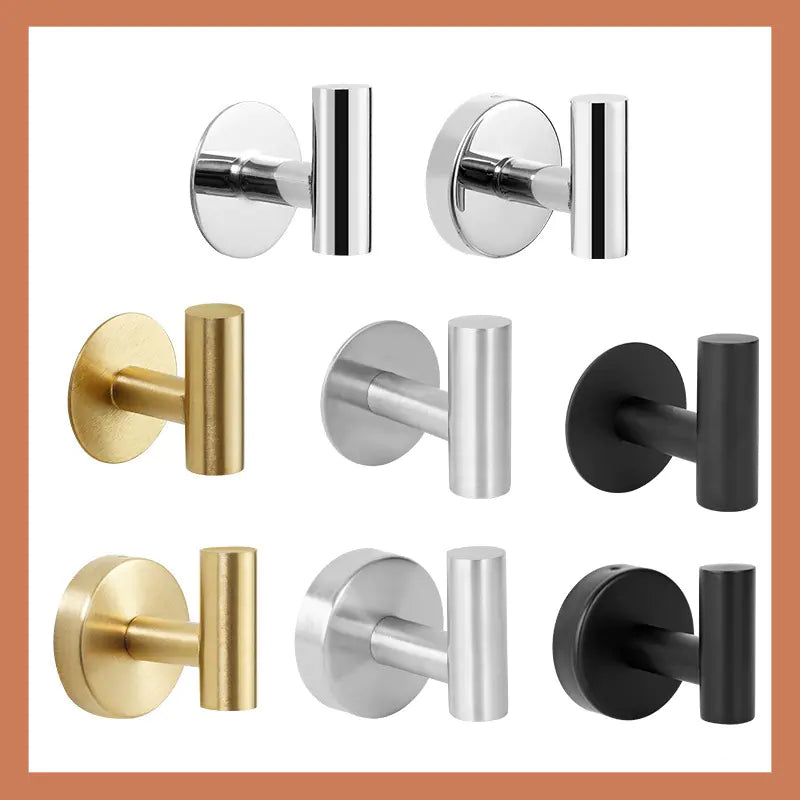 304 Stainless Steel No-Drill Hook for Bathroom & Kitchen