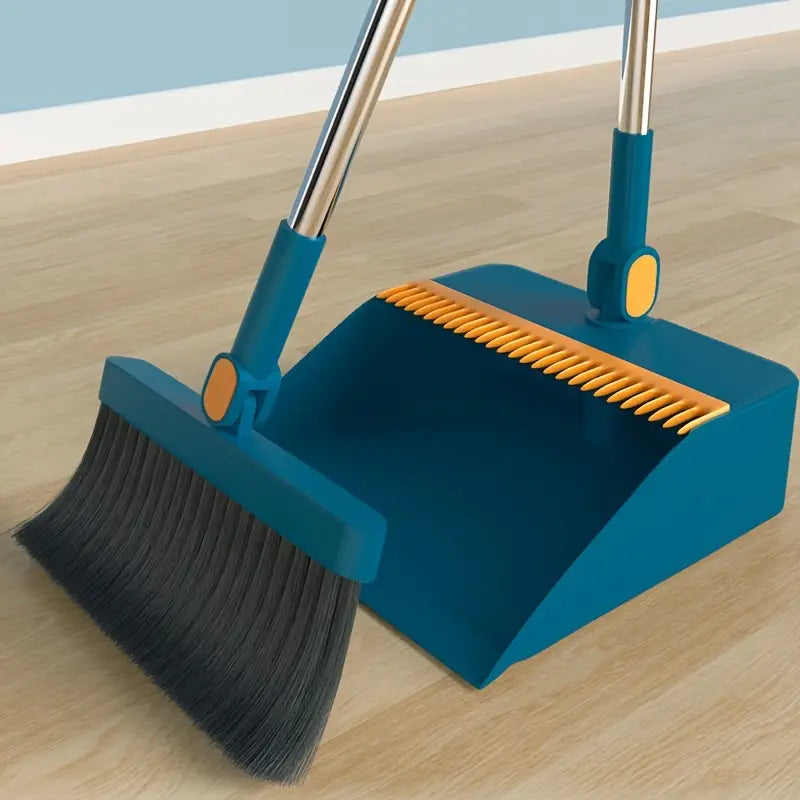 Broom, Dustpan & Squeegee Combo Set with Long Handles