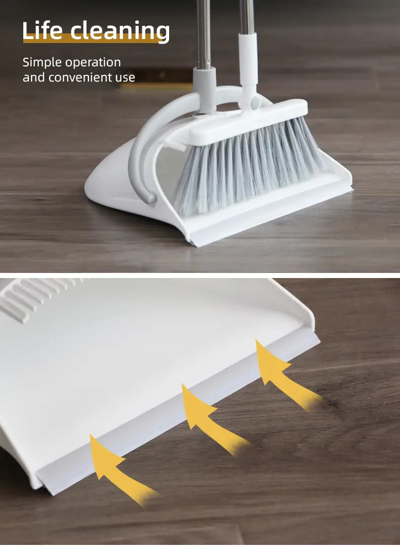 Household Dustpan and Long Handle Broom Set (1 Set)