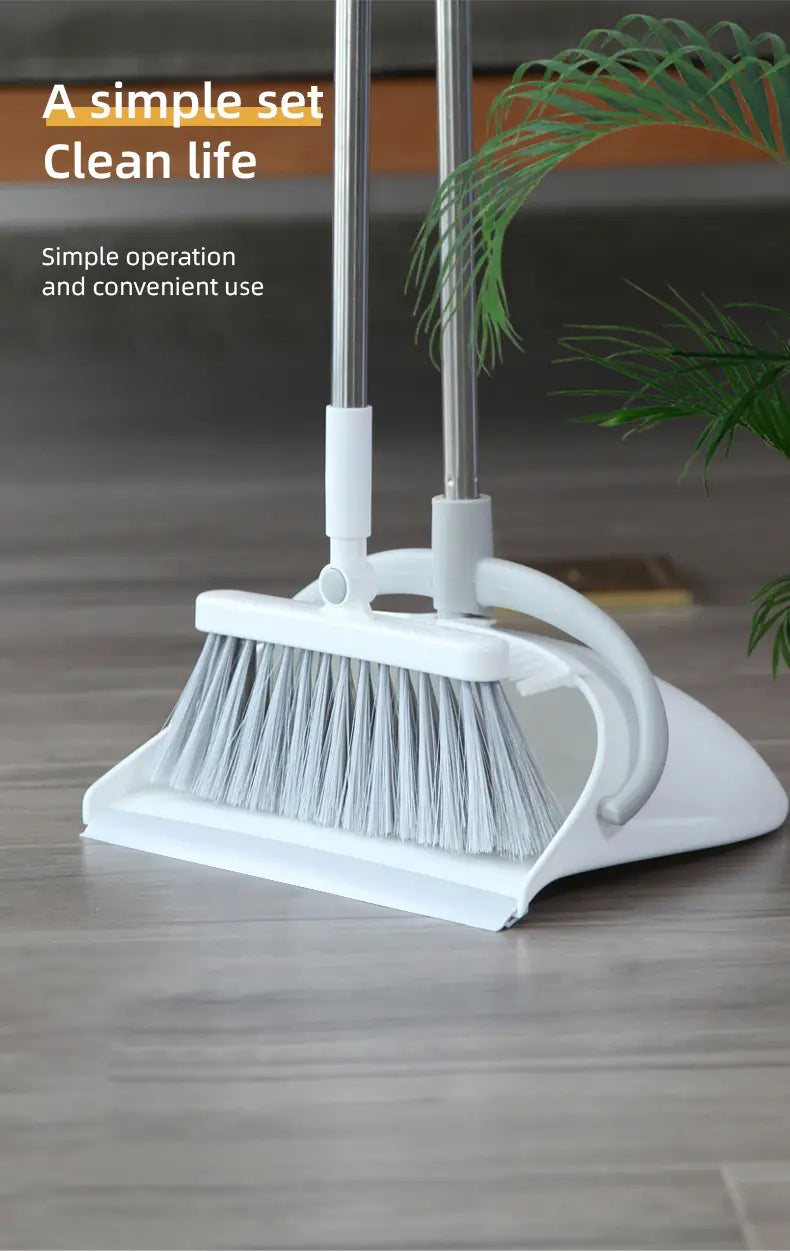 Household Dustpan and Long Handle Broom Set (1 Set)