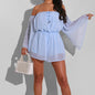 Women's Short Sleeved Chiffon Jumpsuit